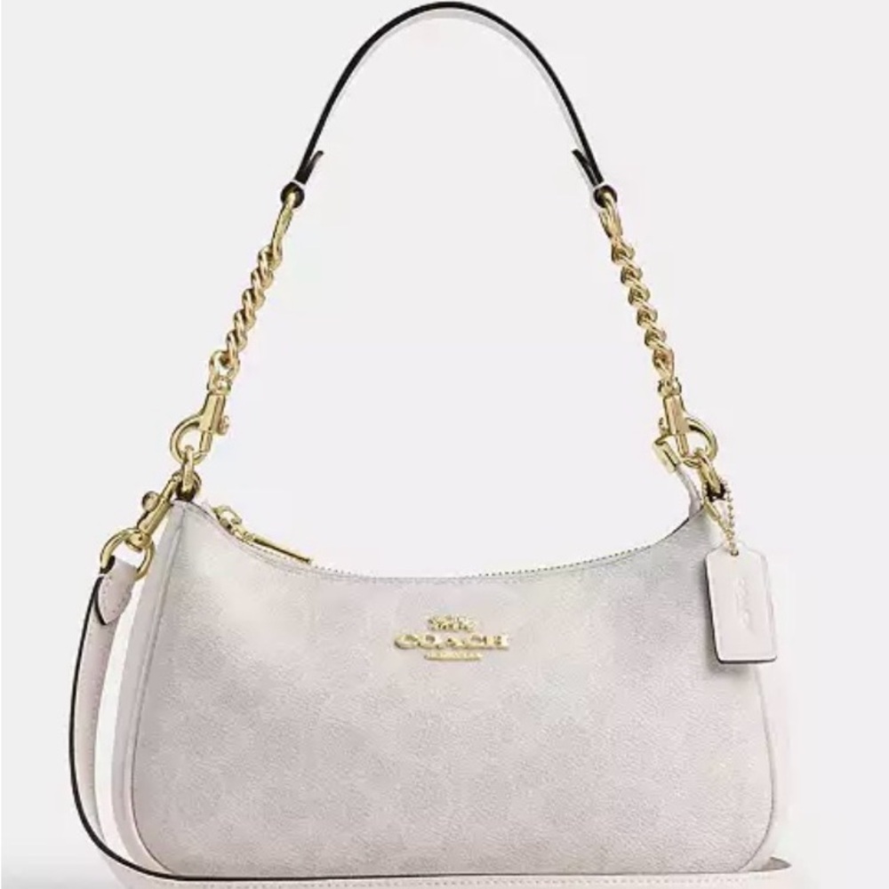 Coach Cream Teri Shoulder Bag with Gold Accents
